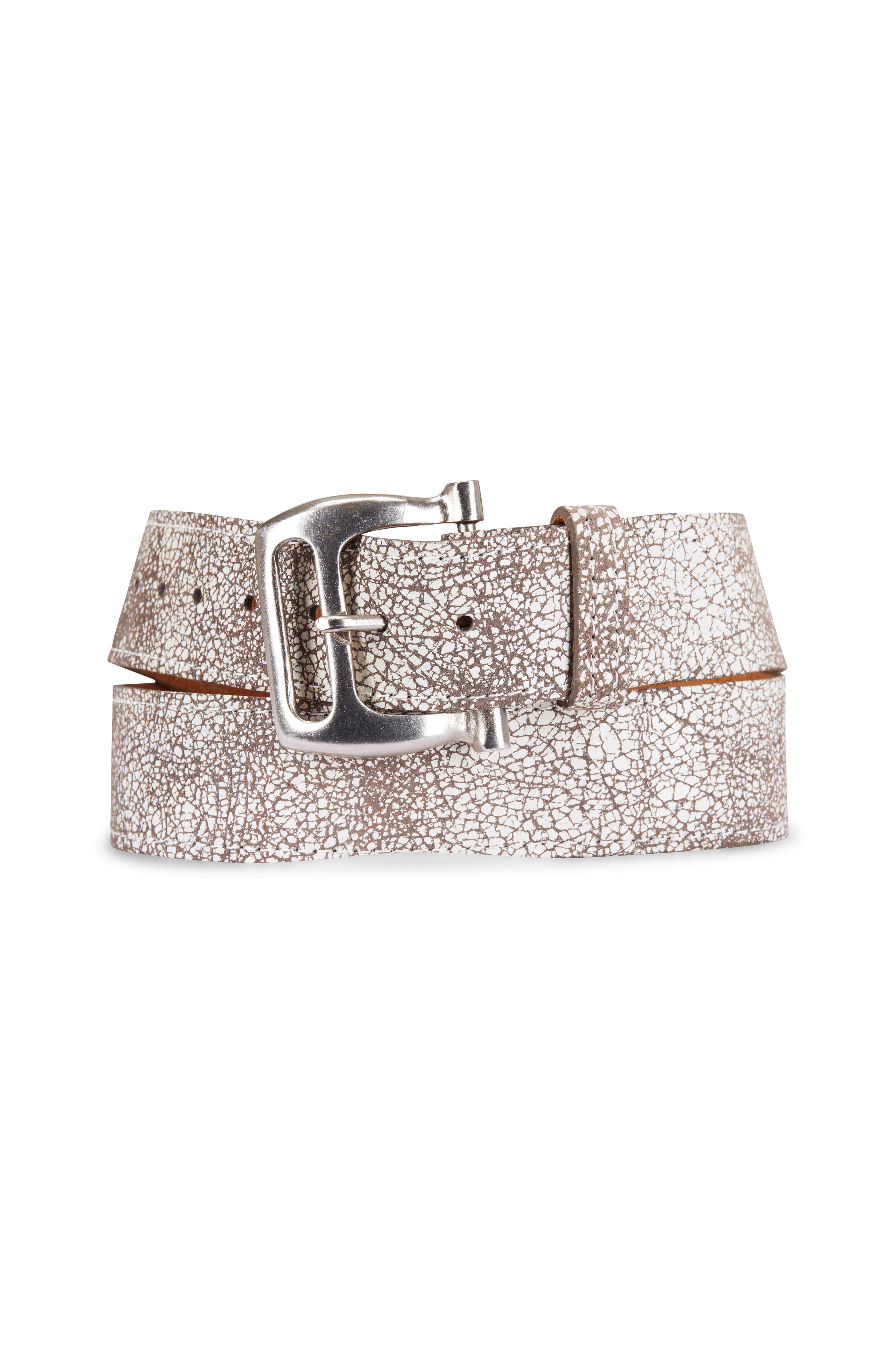 Kim White Belt Leather belt Kim white | Strauss main image 3