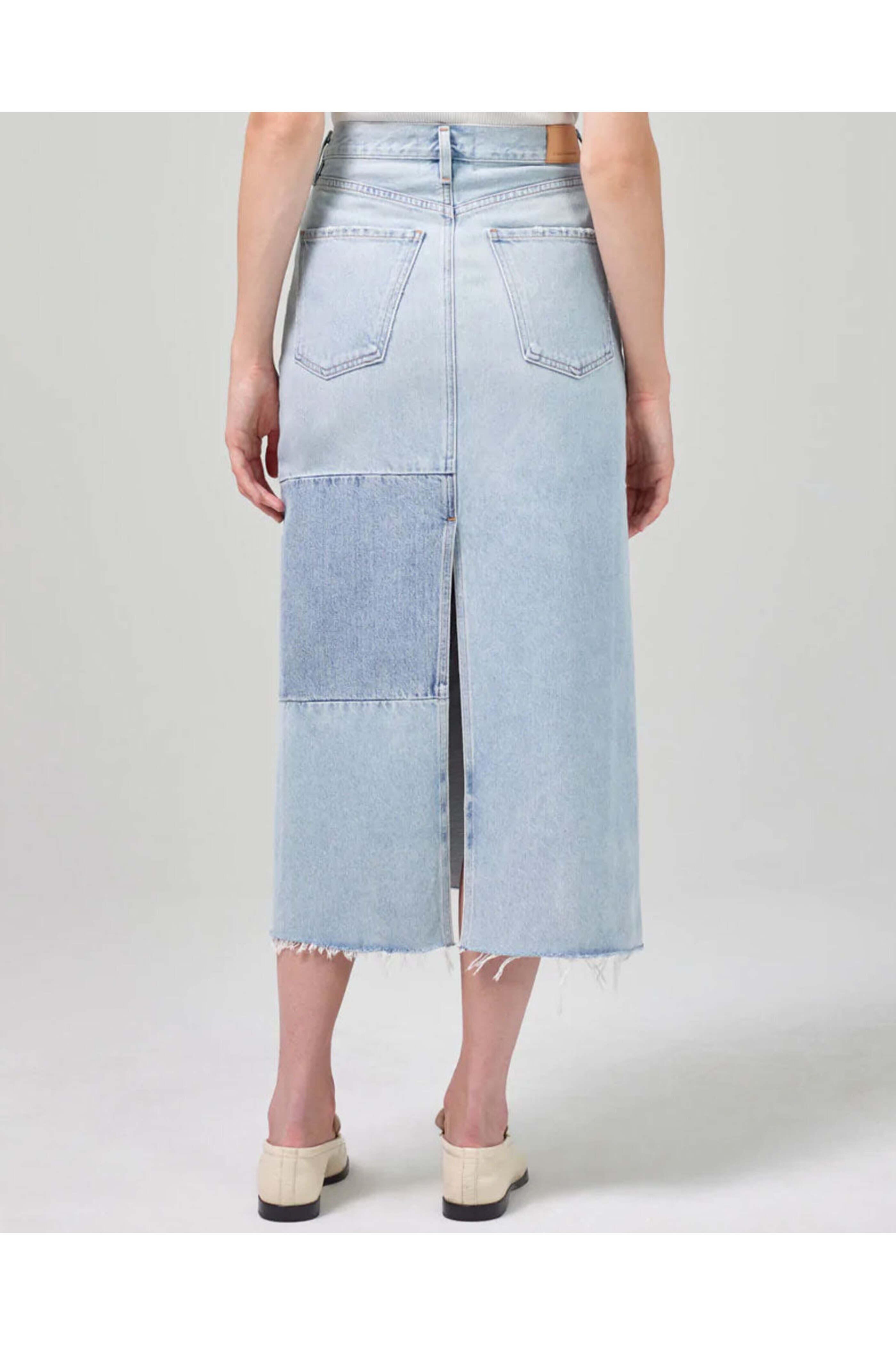Citizens of Humanity - Bria Rework Midi Denim Skirt in Spring Blue
