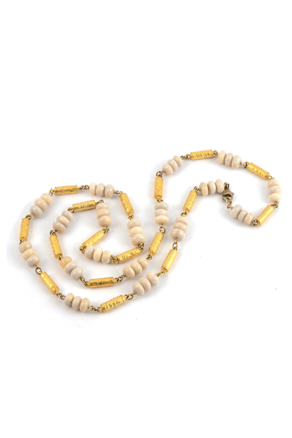 Sylva & Cie Athena Bullet & Opal Necklace - view 1