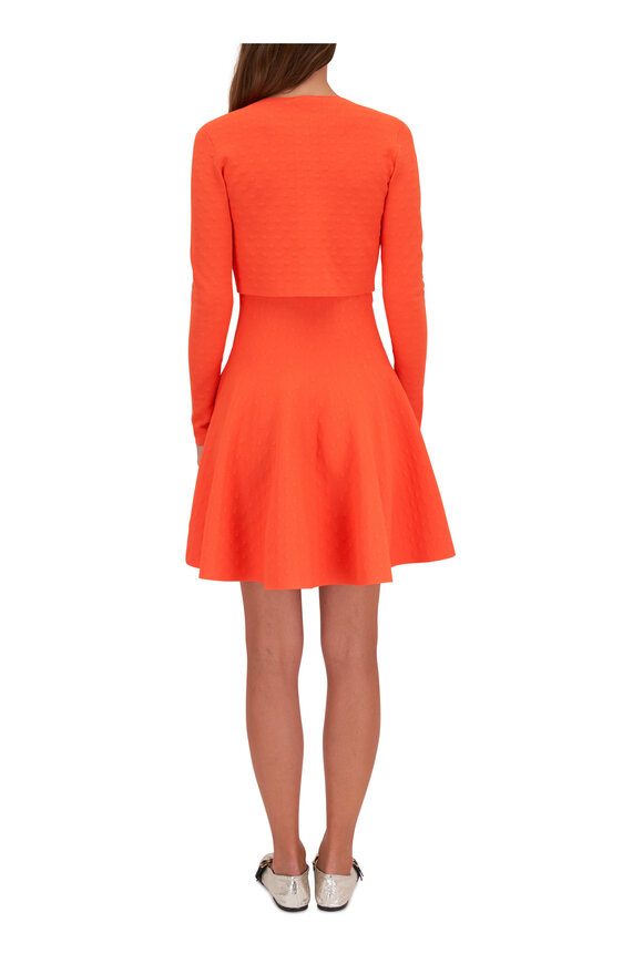 Akris Punto - Coral Intarsia Fit-and-Flare Dress 