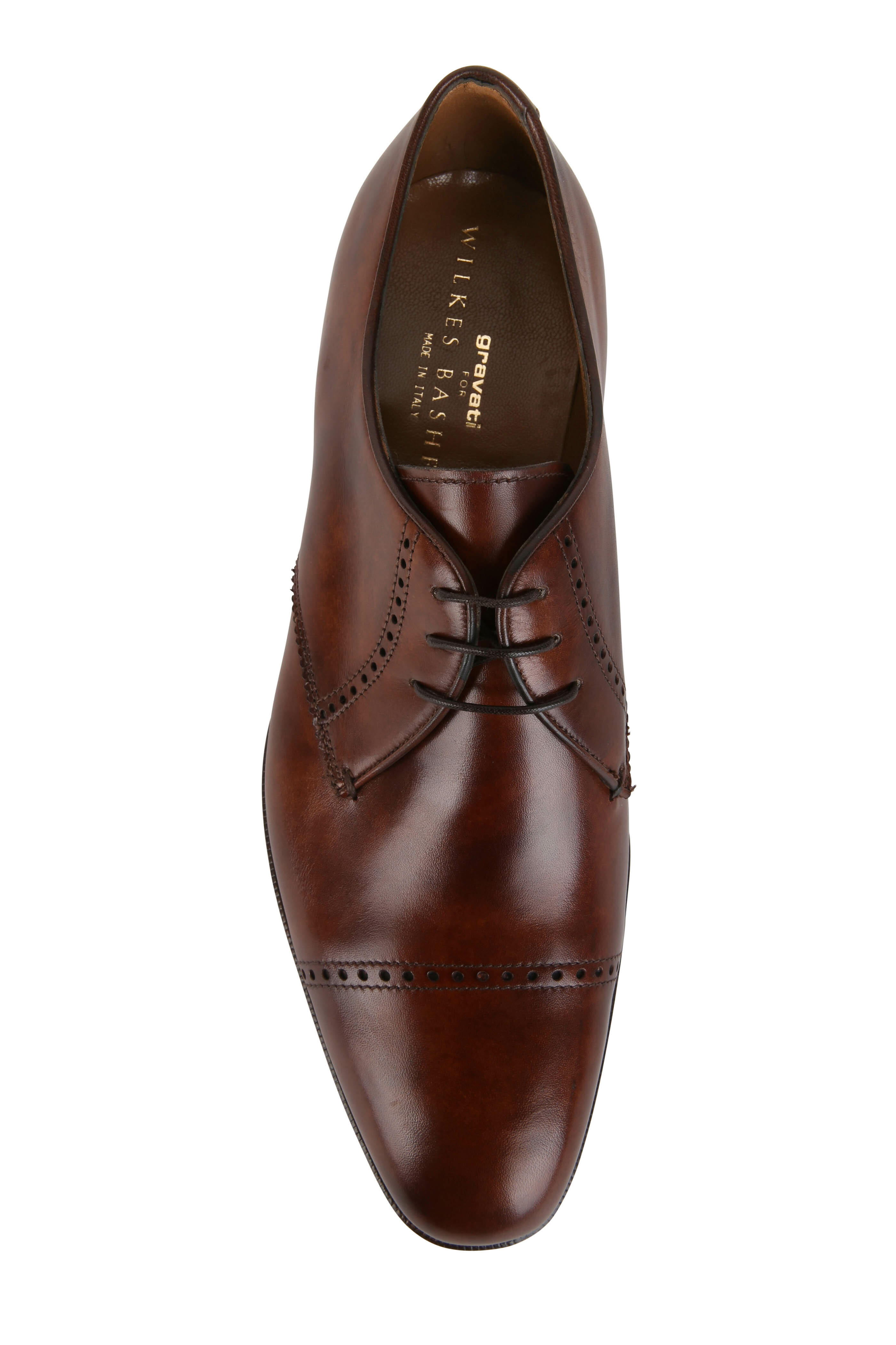 Gravati Derbys Gravati - Black Leather Cap-Toe Derby Shoe | Mitchell Stores main image 3