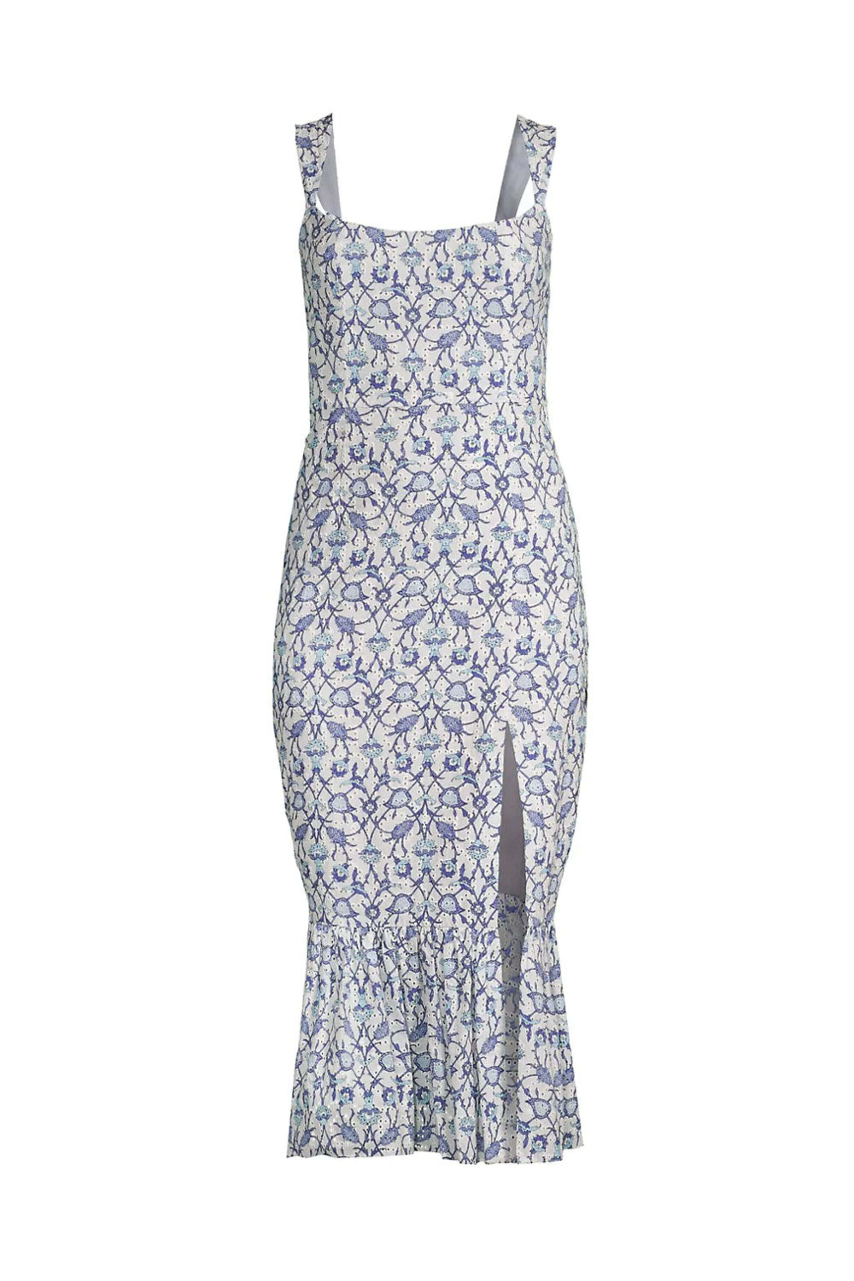 navy blue dress for baby girl Sachin & Babi Jenny Dress - Blue Ikat Floral main image 0