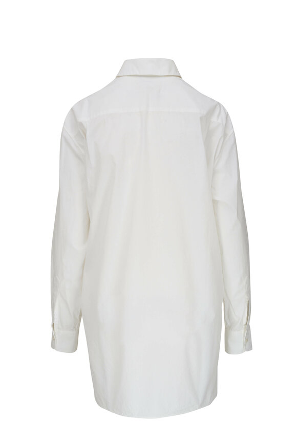 Nili Lotan - Yorke White Lightweight Poplin Shirt