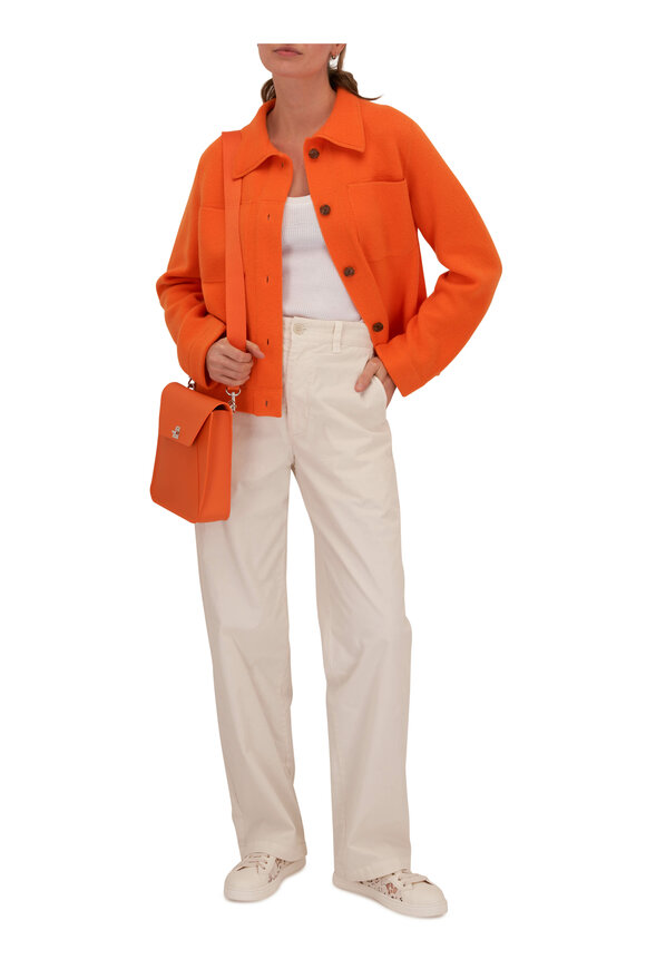 Akris - Pumpkin Double-Faced Cashmere Cardigan 