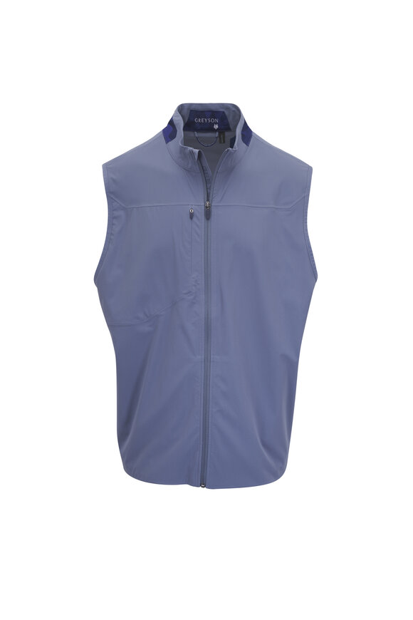 Golden Bear - Silverado Navy Blue Quilted Leather Vest