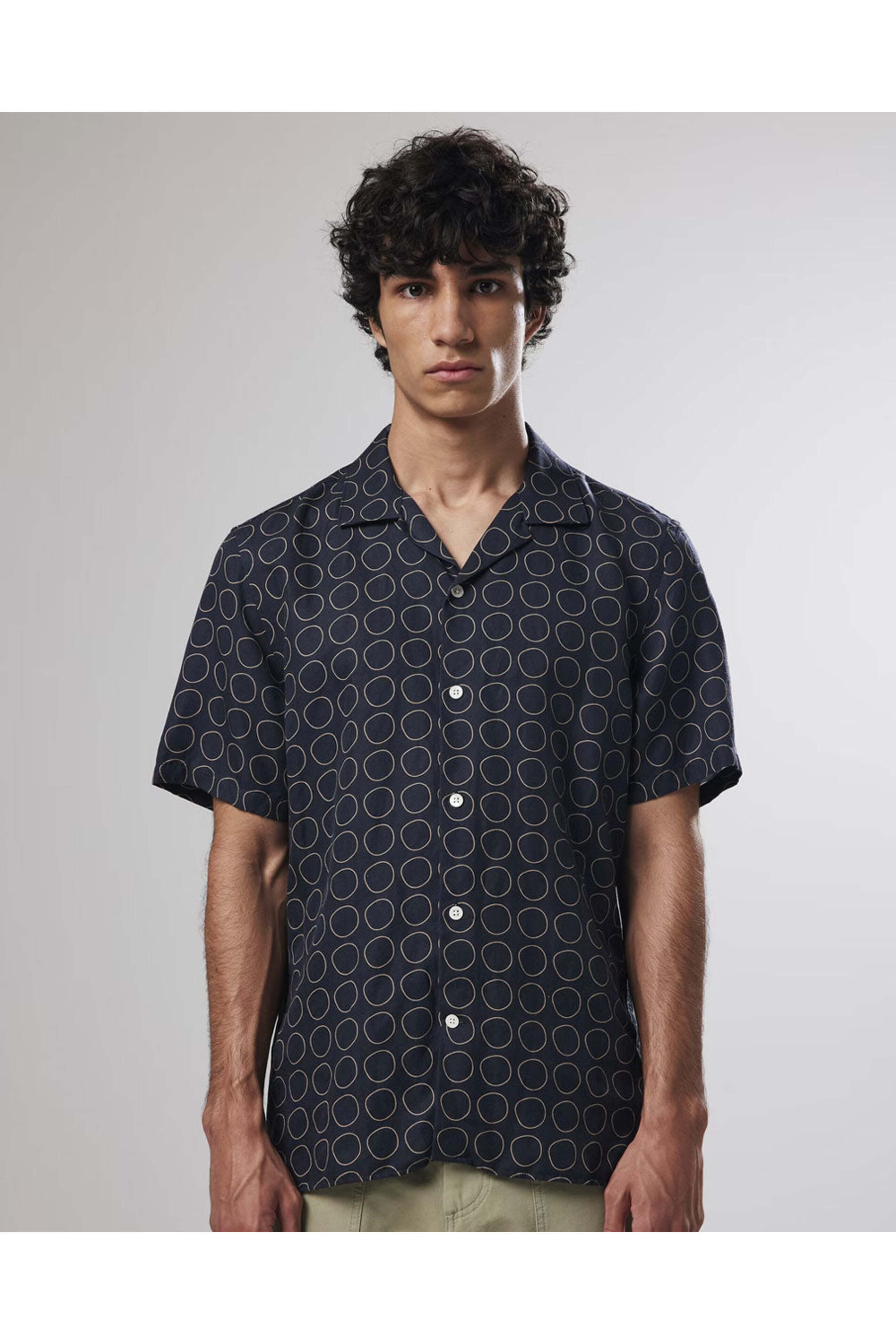 Nn07 - Navy Blue Miyagi Shirt