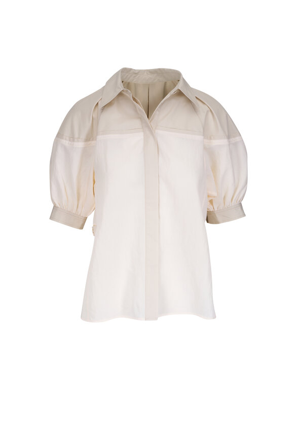 3.1 Phillip Lim Parchment Stone Lantern Sleeve Shirt