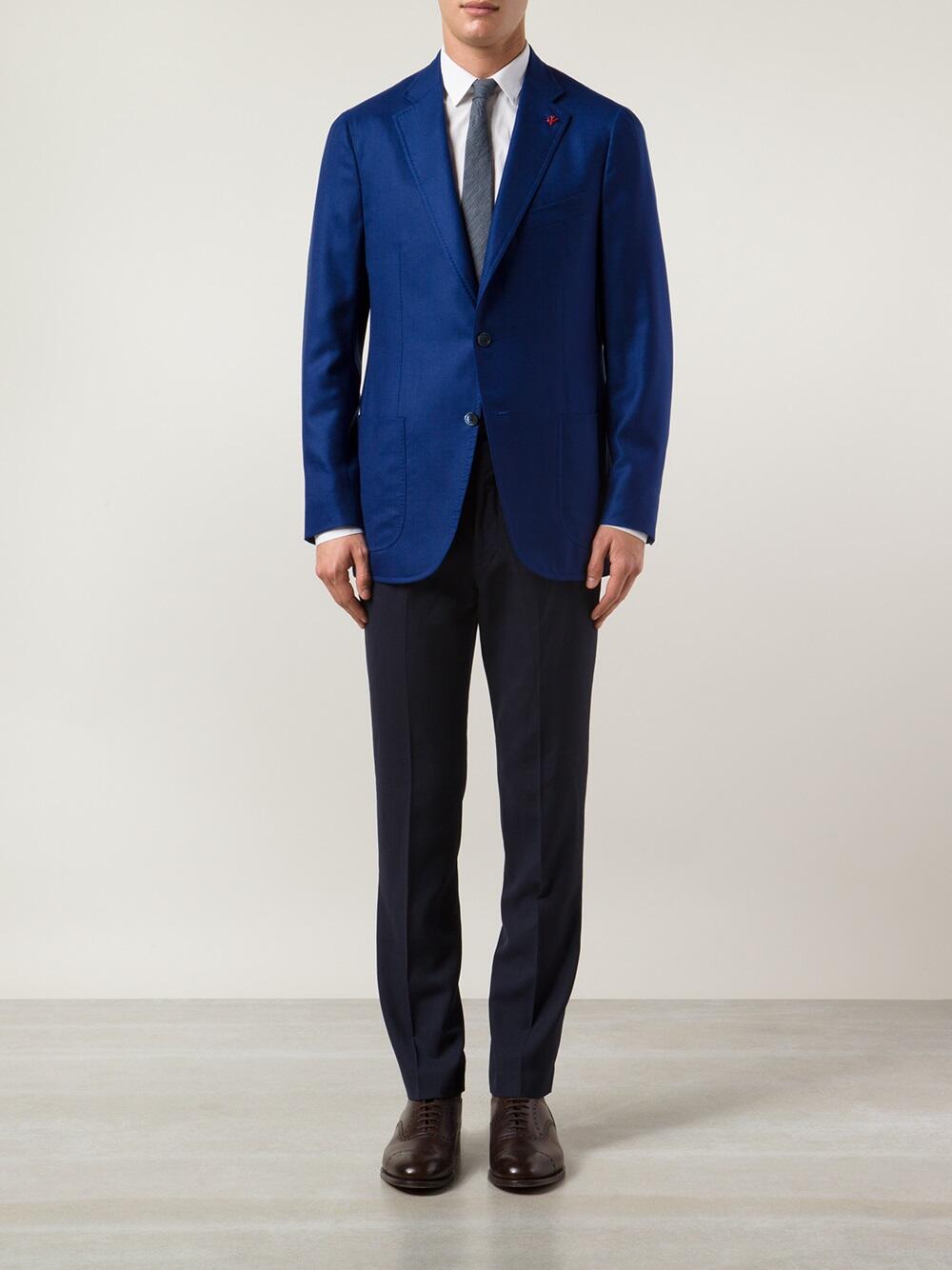 Isaia - Dustin Royal Blue Cashmere & Silk Sportcoat
