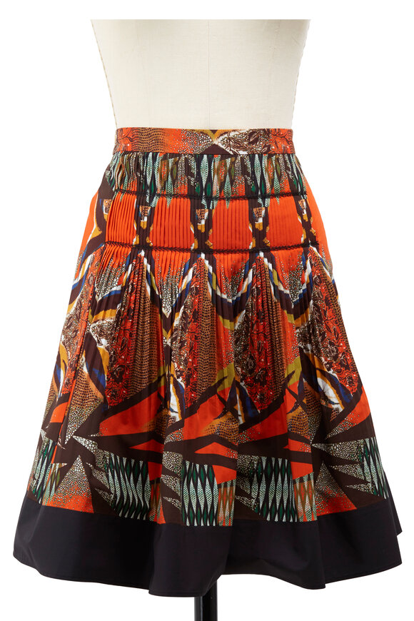 Etro - Orange Cotton Skirt