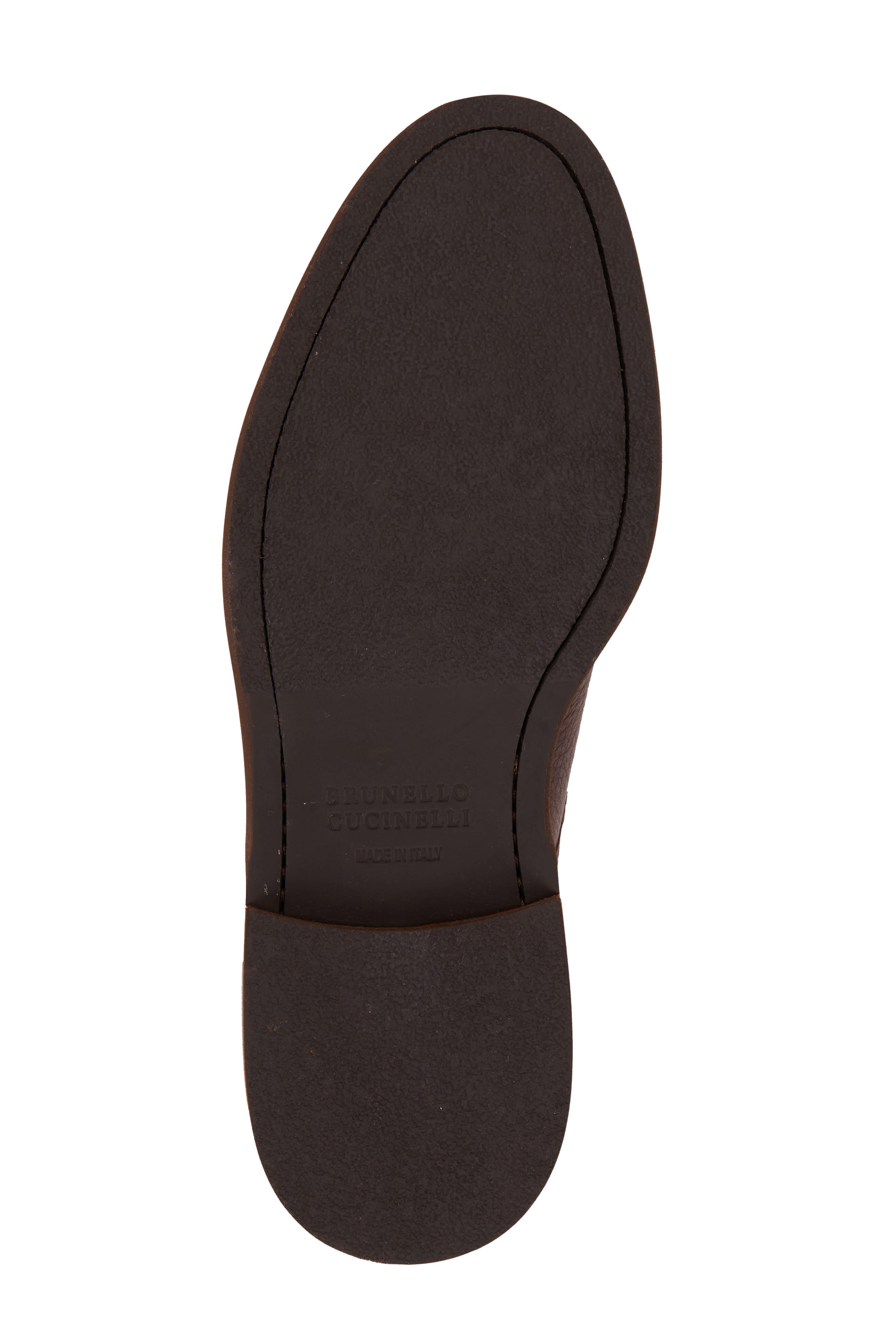 Brunello Cucinelli - Dark Brown Deerskin Cap Toe Derby Loafer