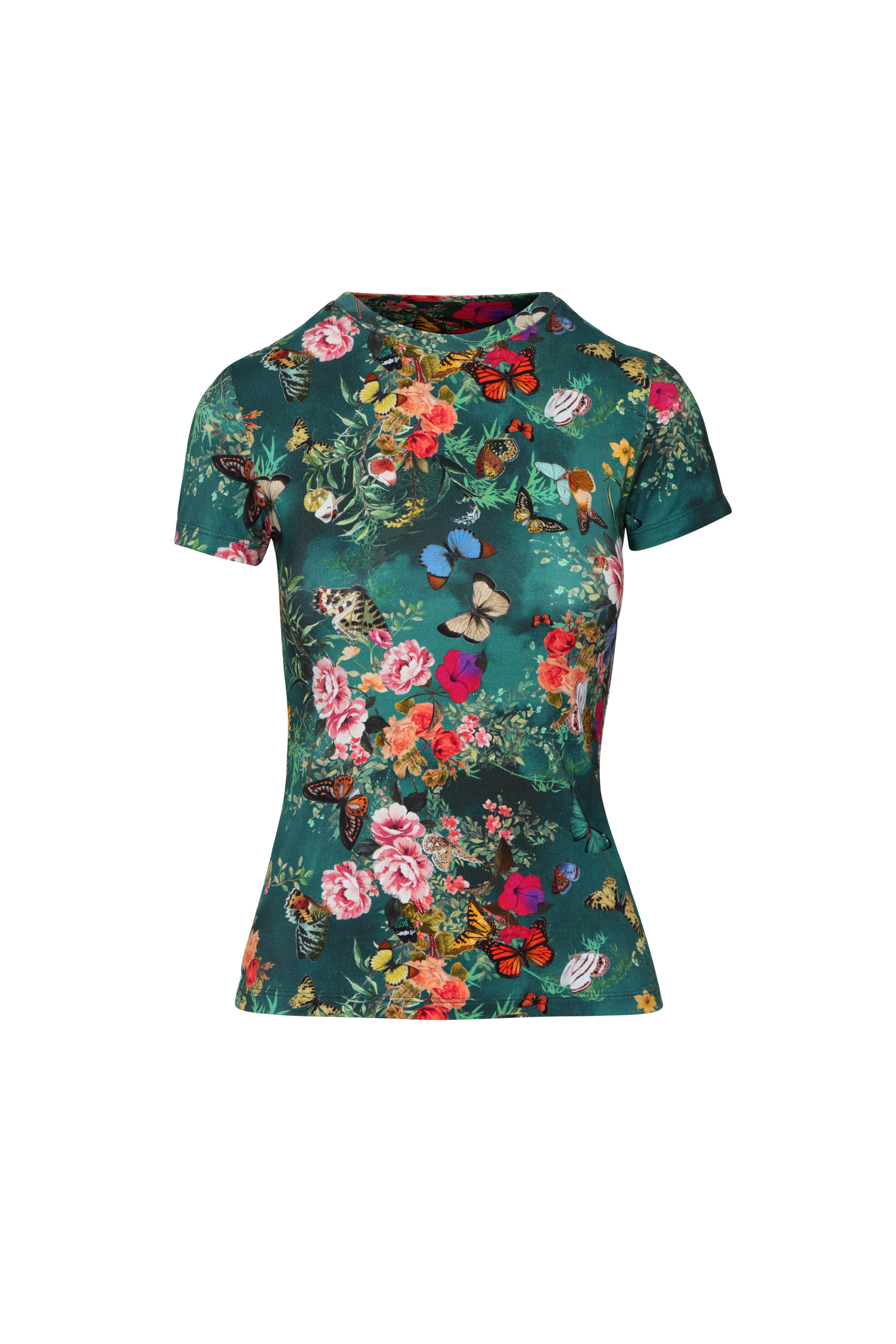 L'Agence - Ressi Bottle Green Charonda Butterfly Tee