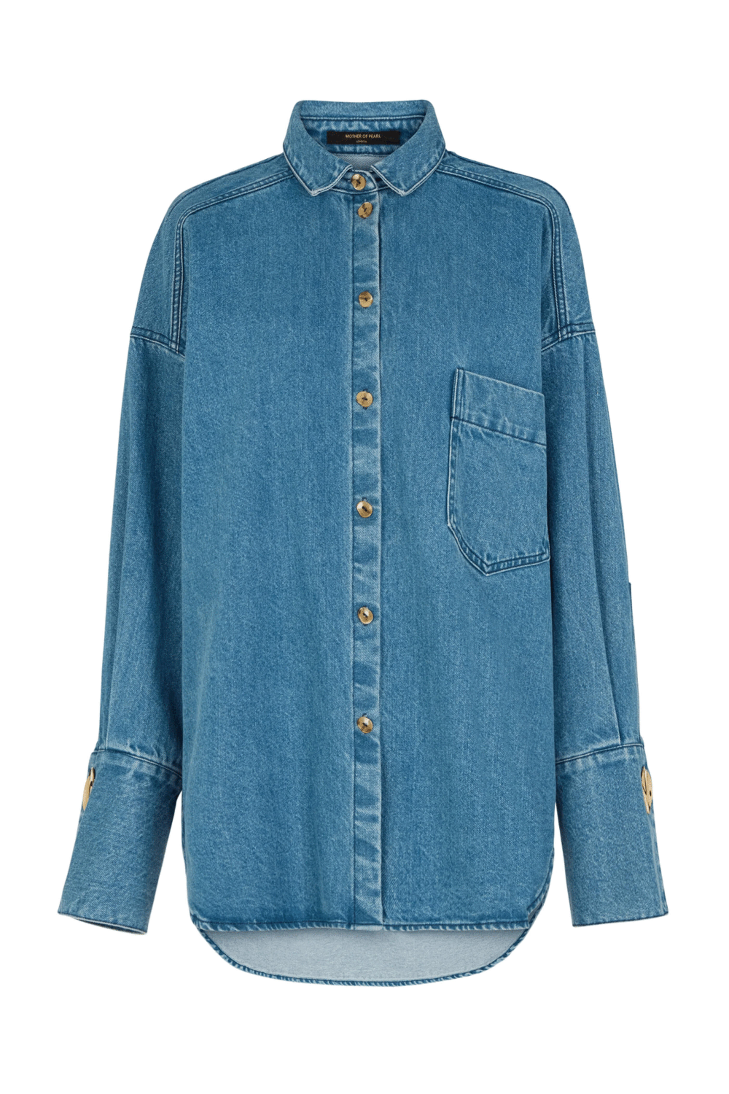 Mother Of Pearl - Mid Wash Blue Fenella Denim Shirt