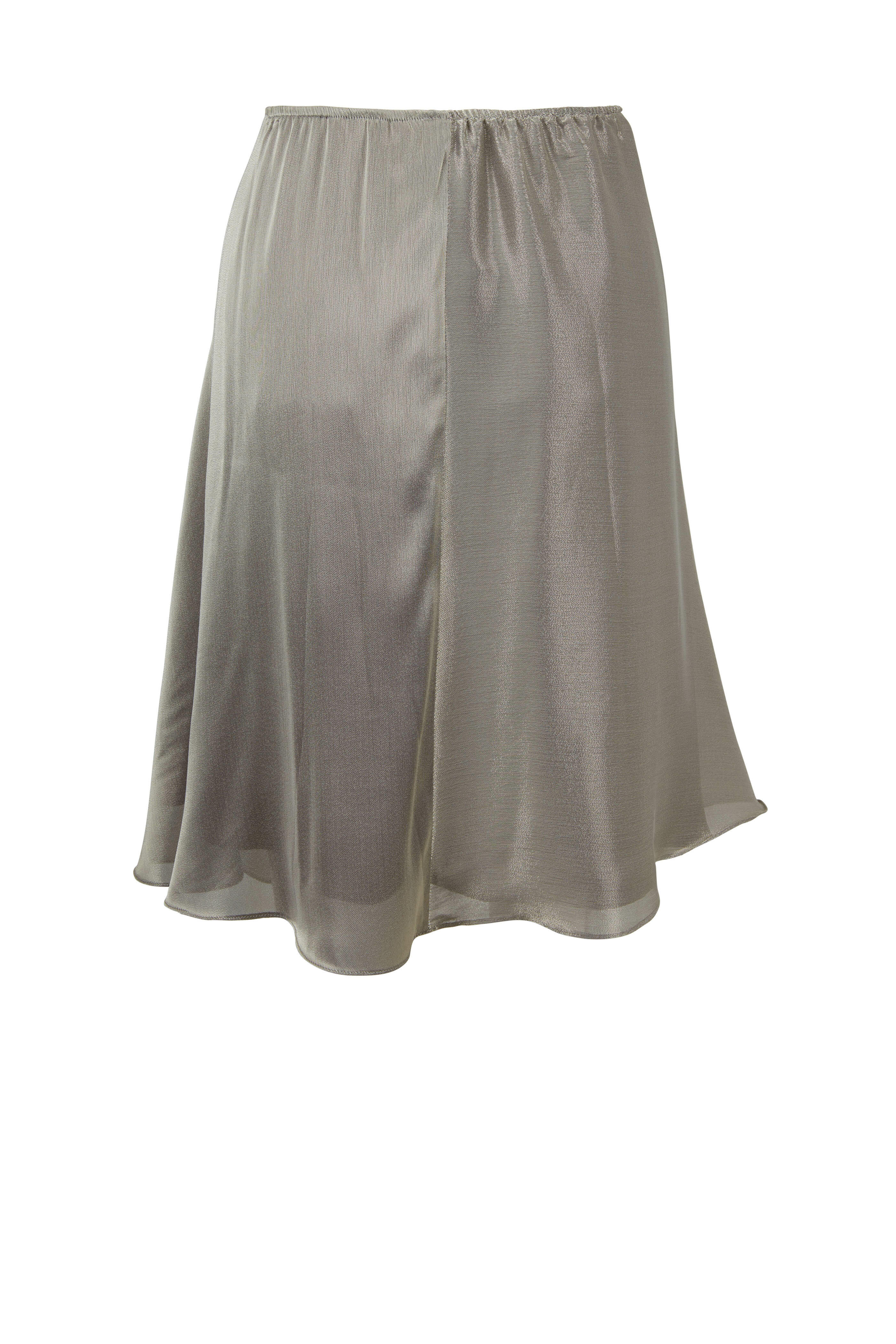 ★Porta★ SHIRRING CAPRI SKIRT PANTS GREY 24HS026 Quacker Factory Pull On 19