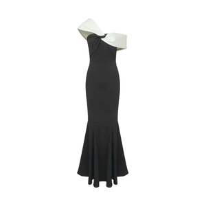Roland Mouret - Monochrome Asymmetric Cady Maxi Dress