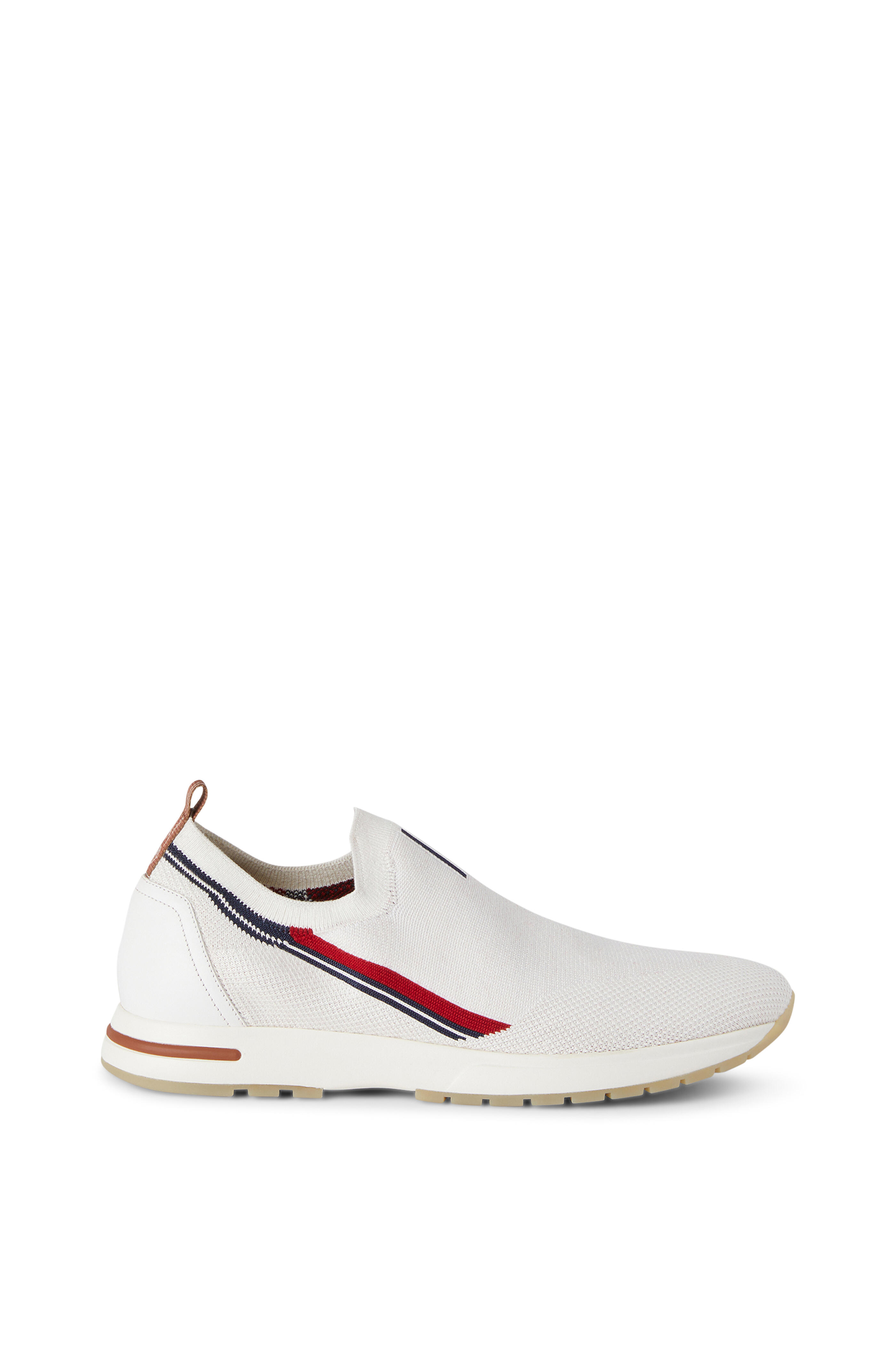 Loro Piana - Marina White Flexy Slip On Sneaker | Mitchell