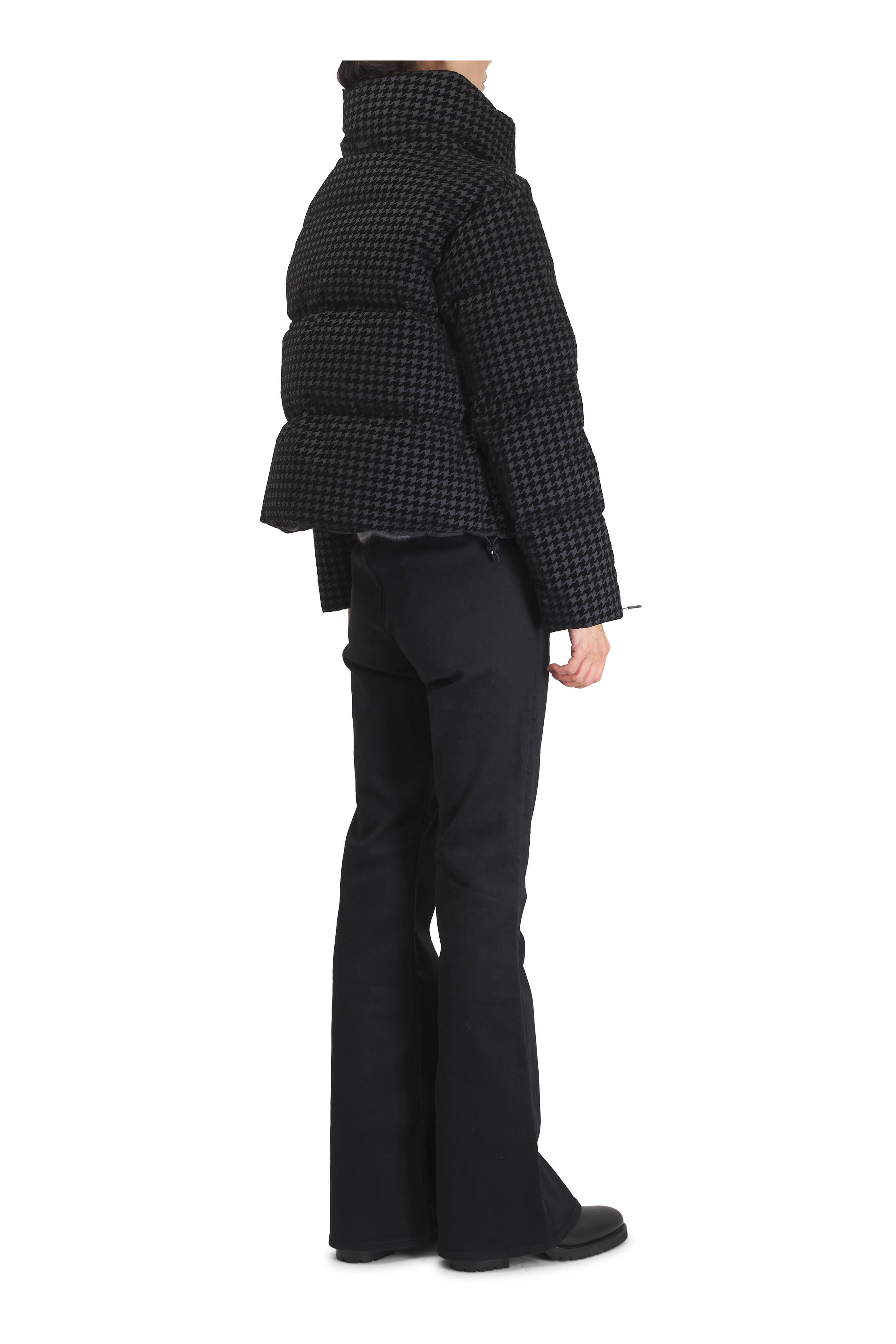 Herno - Black Tonal Houndstooth Down Jacket