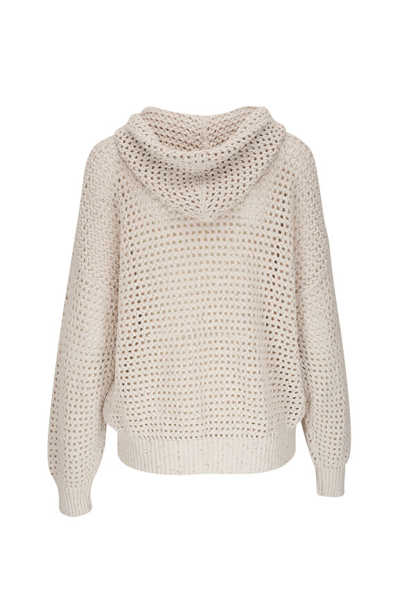 Brunello Cucinelli - Dazzling Net Cotton Hooded Sweater 