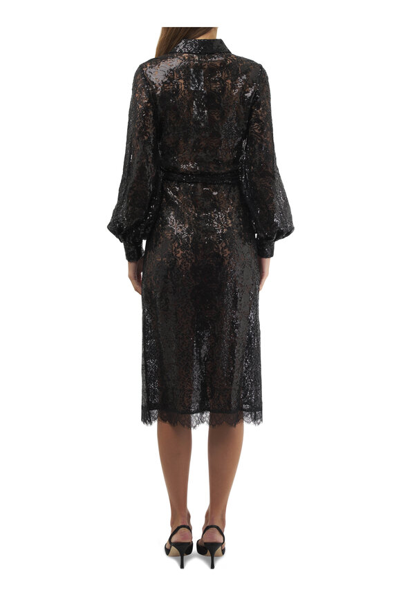 L'Agence - Frida Black Sequin Lace Dress