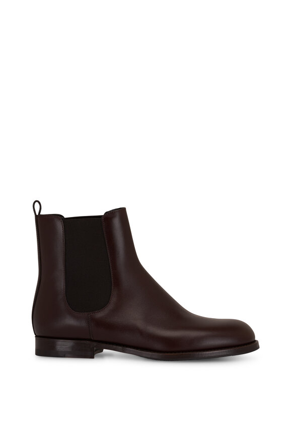 Manolo Blahnik - Chelsea Dark Brown Leather Boot