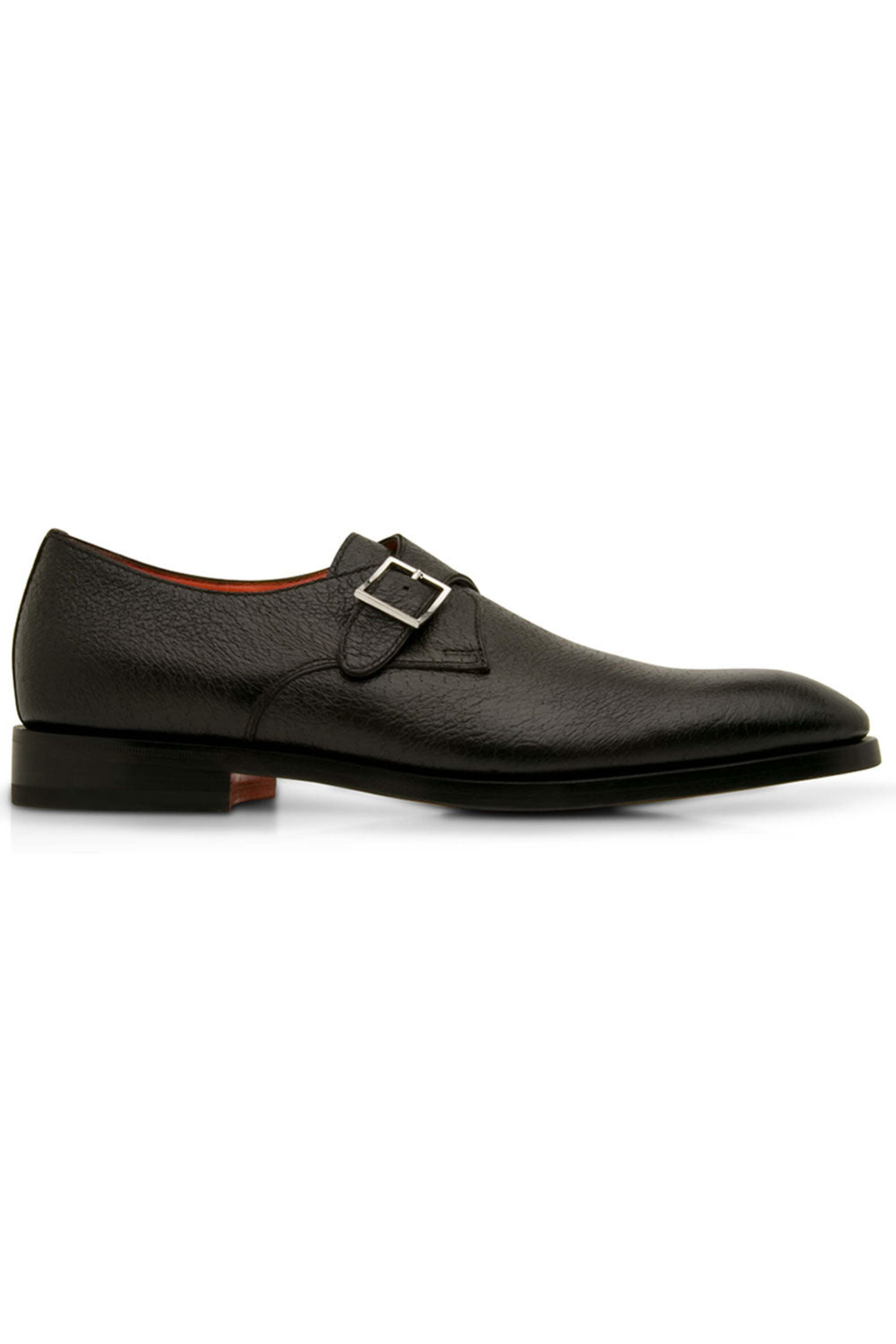 Santoni - Single Buckle Monk Strap in Dark Brown
