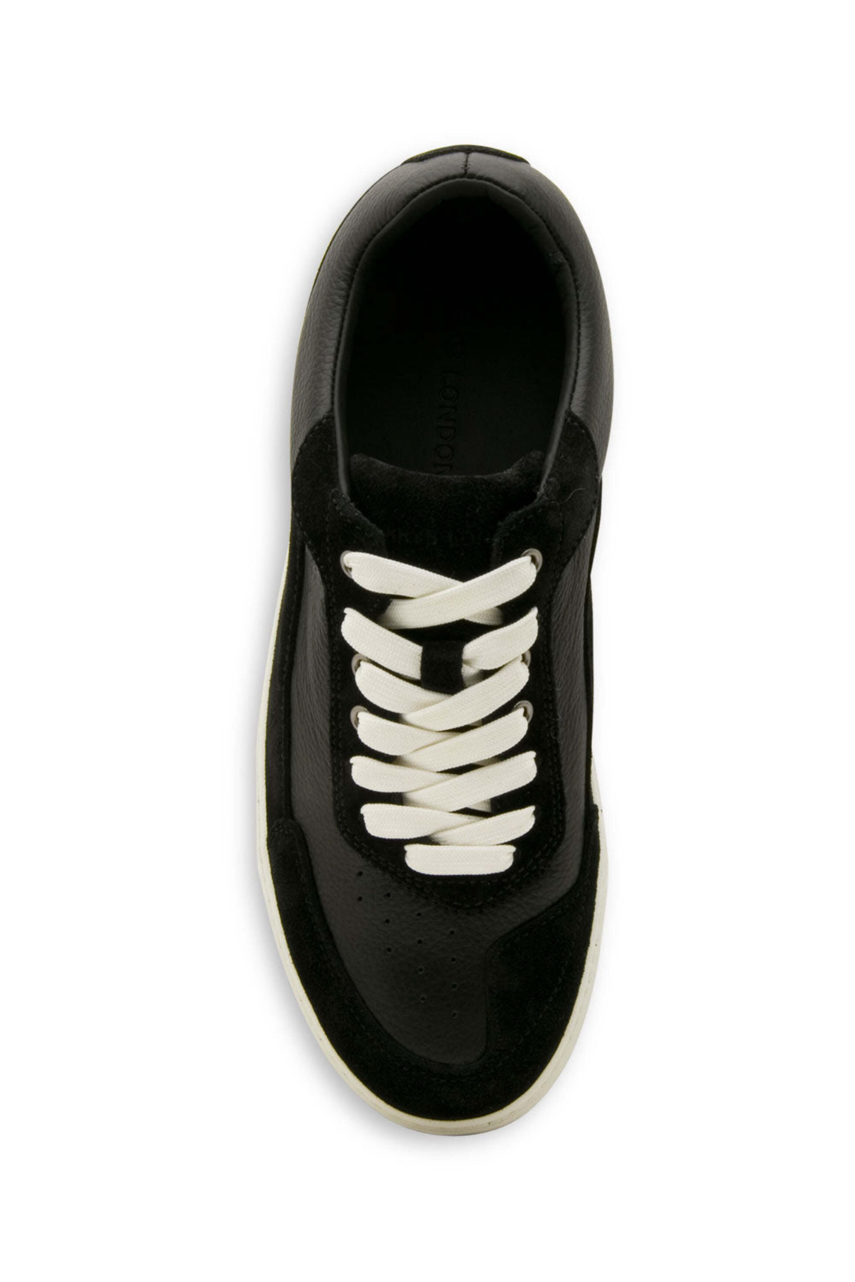 Harrys of London - Finch Suede and Milled Calf Sneaker in Black
