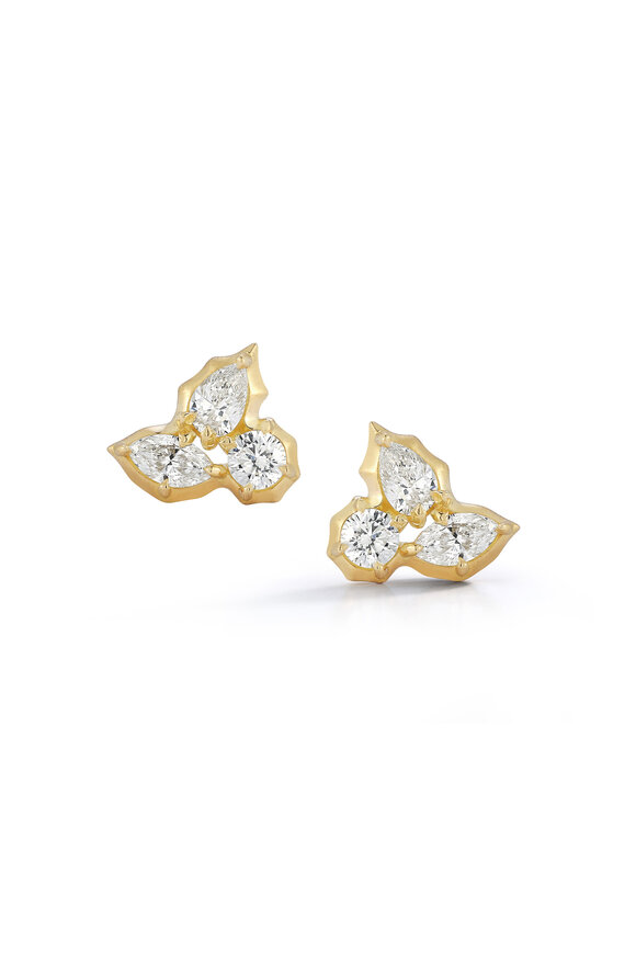Jade Trau - 18k Yellow Gold Catherine Mini Huggie Earrings
