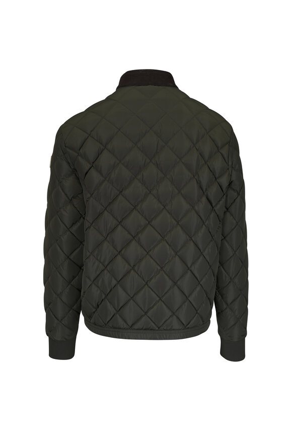 Moncler Eclal Green Short Down Jacket - view 2