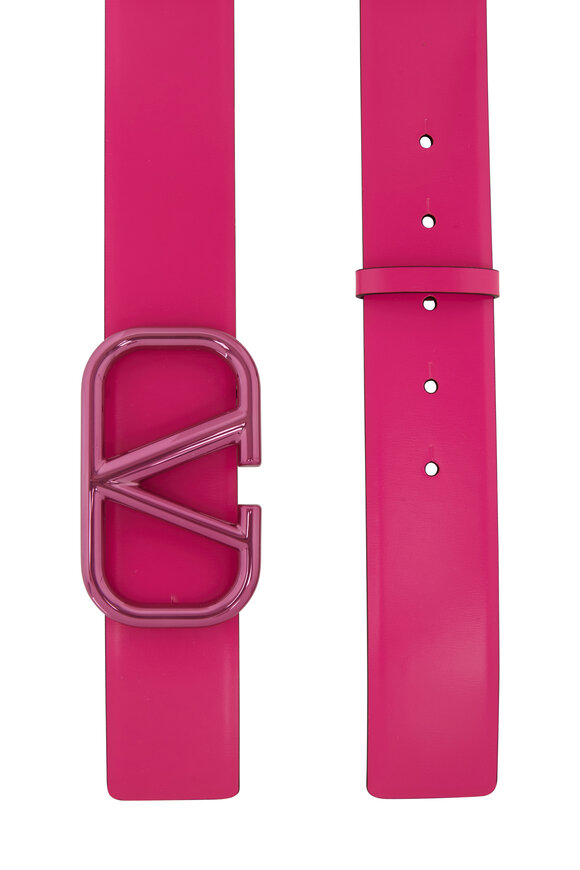 Valentino Garavani - Hot Pink VLogo Signature Belt 