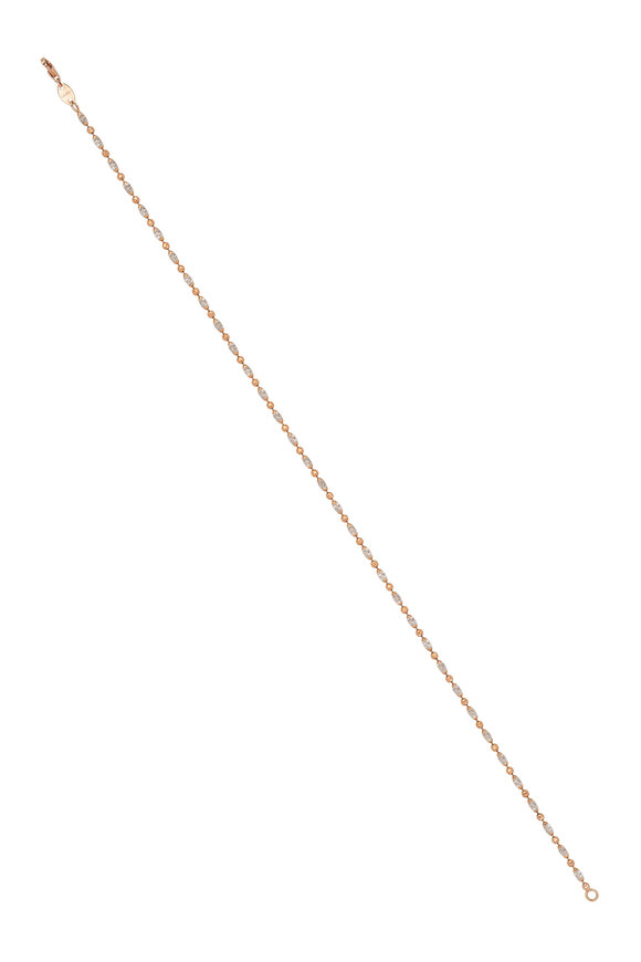 Kai Linz Rose Gold Beaded Anklet