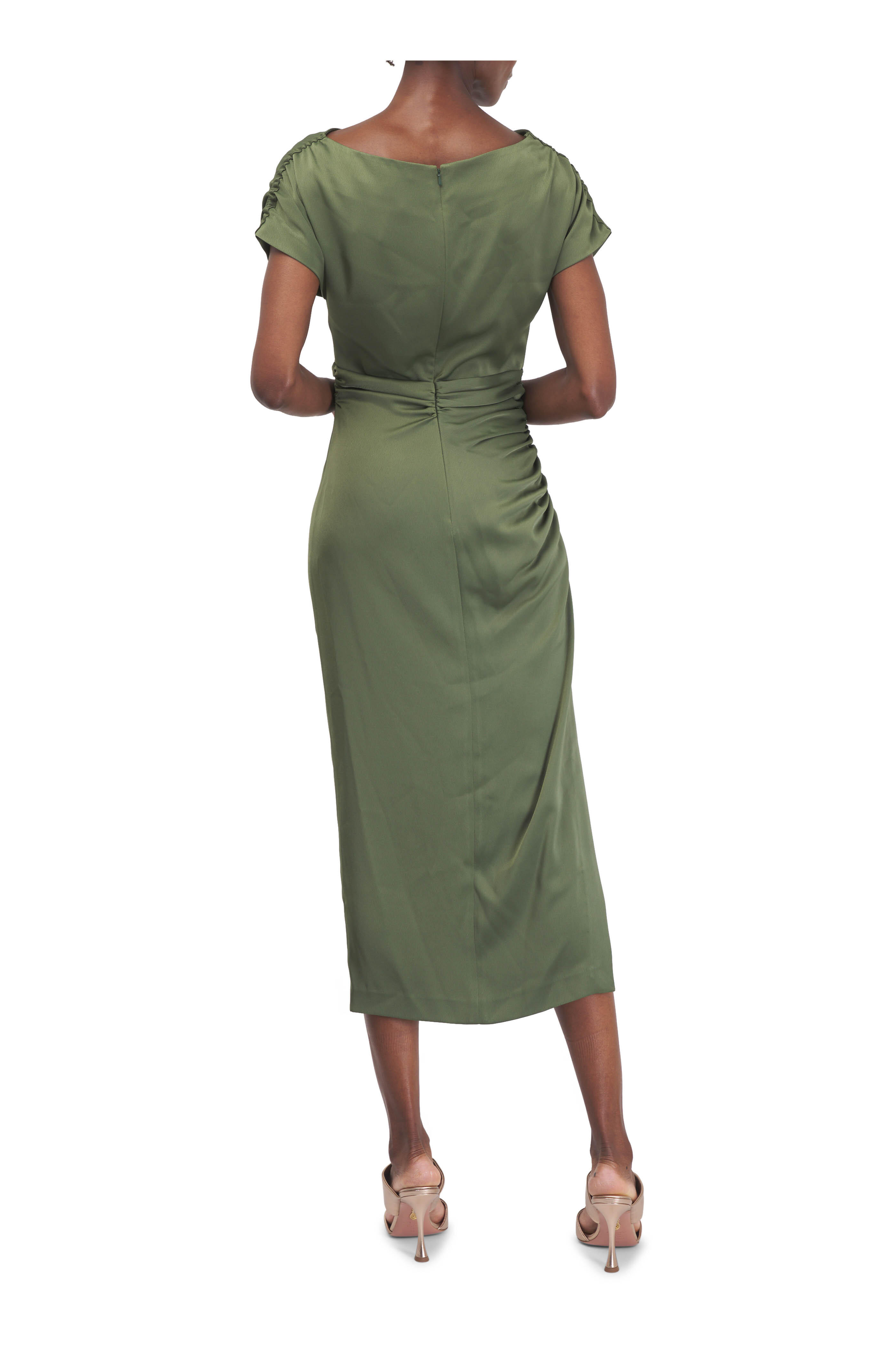 Lela Rose - Heather Forest Satin Crepe Dress