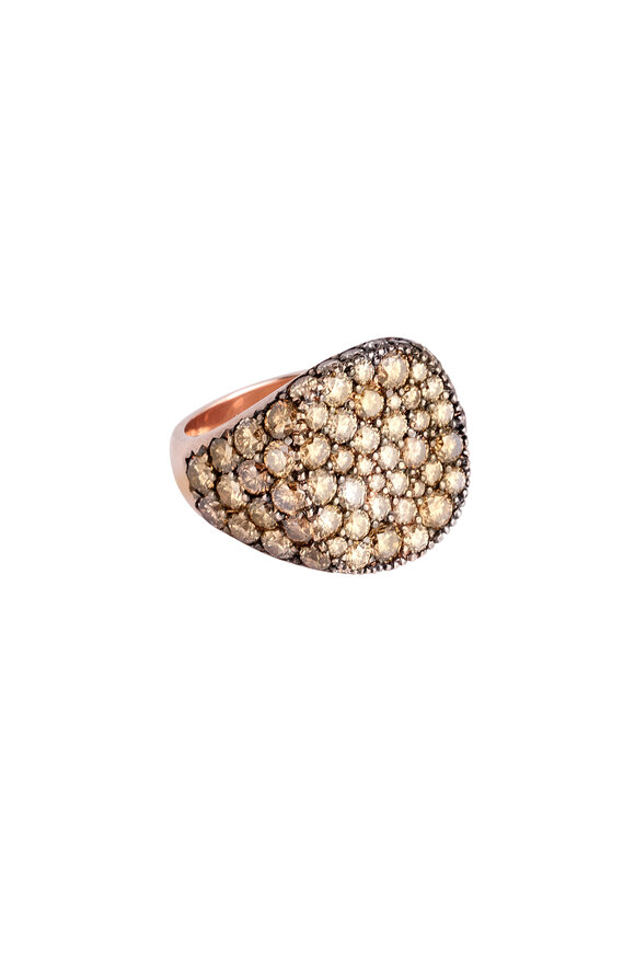 Sylva & Cie - 18K Rose Gold Champagne Diamond Ring