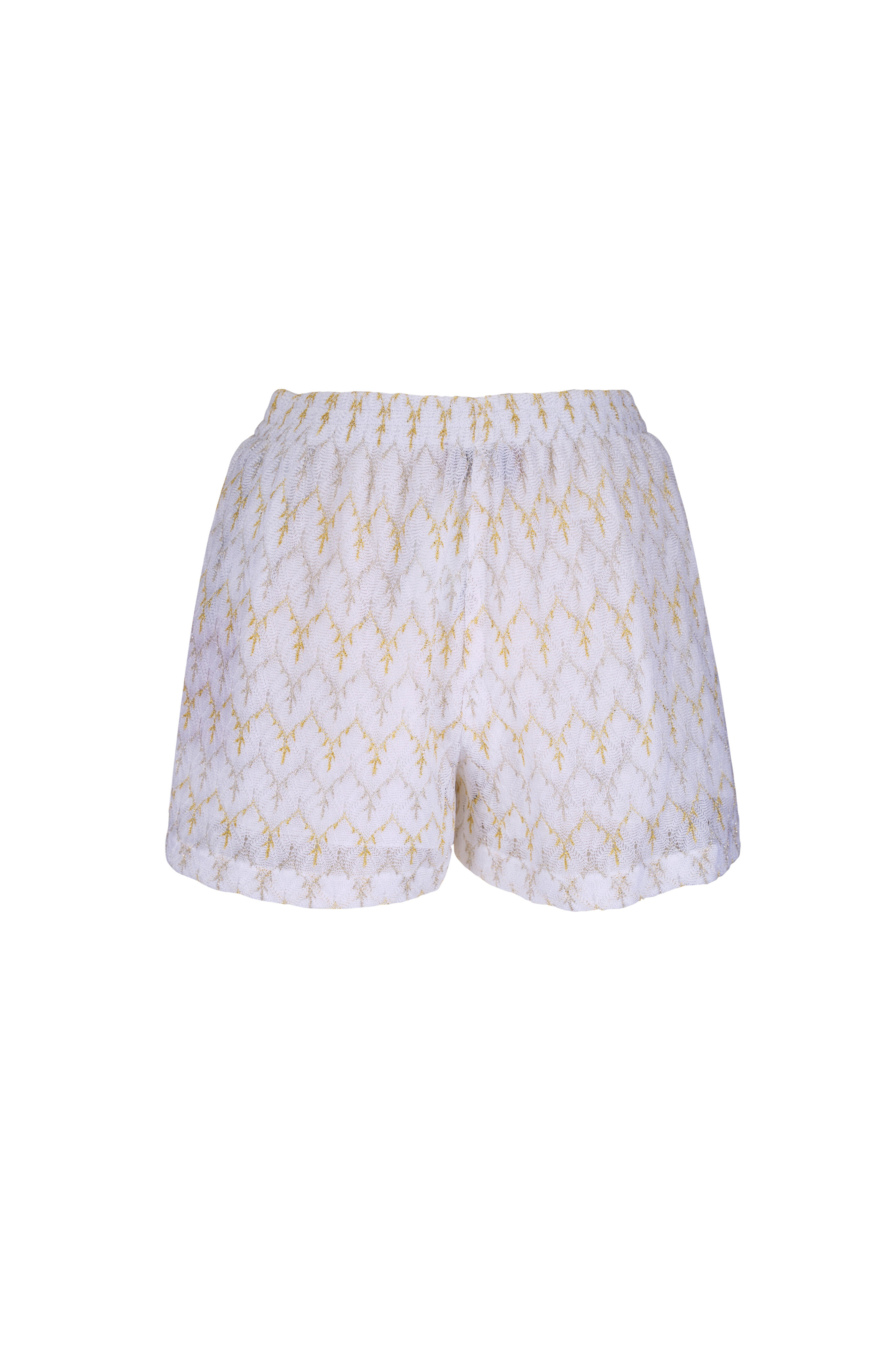 Missoni - White & Gold Sequin Shorts