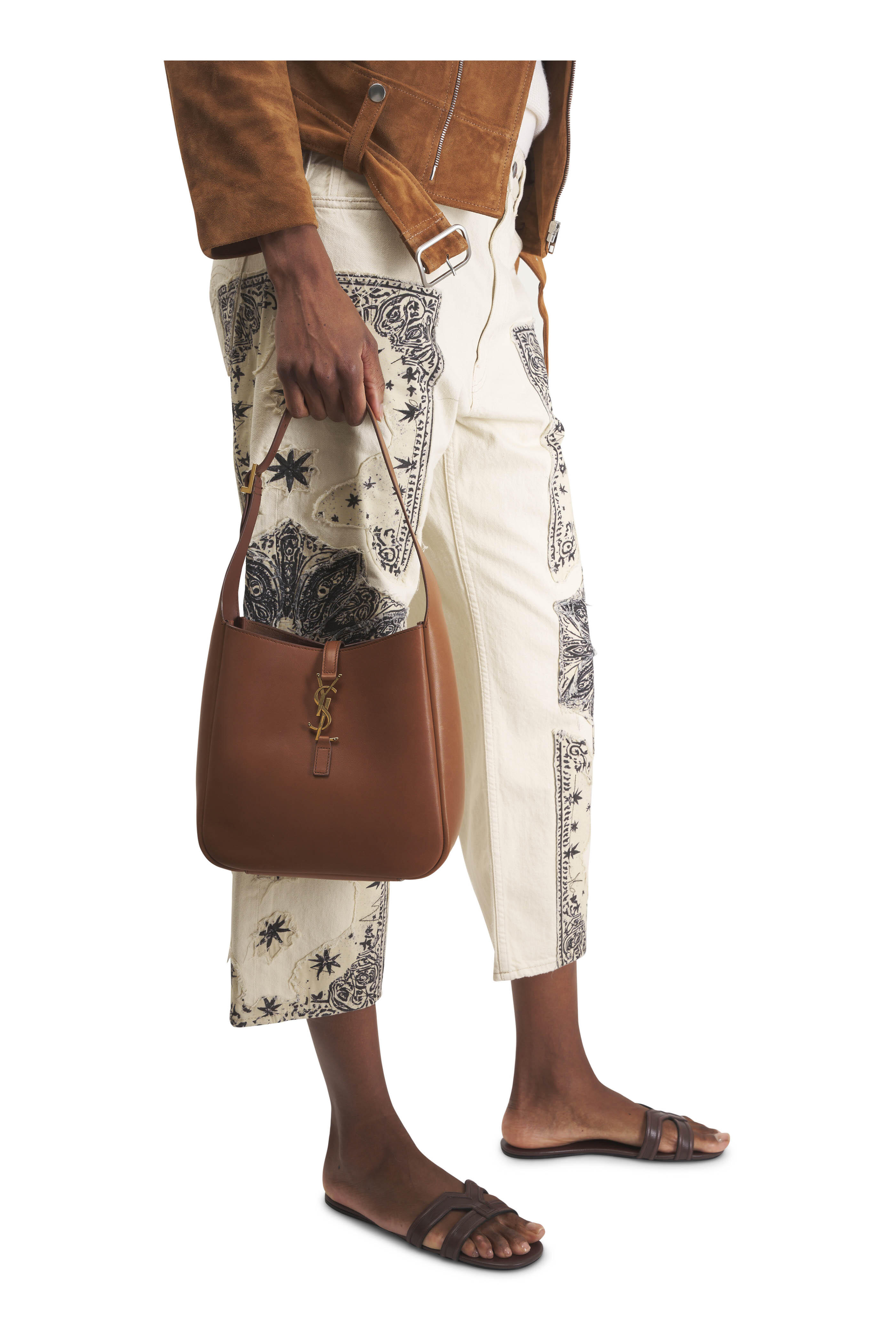 Saint Laurent - Small Le 5 À 7 Supple Toasted Brown Leather Bag