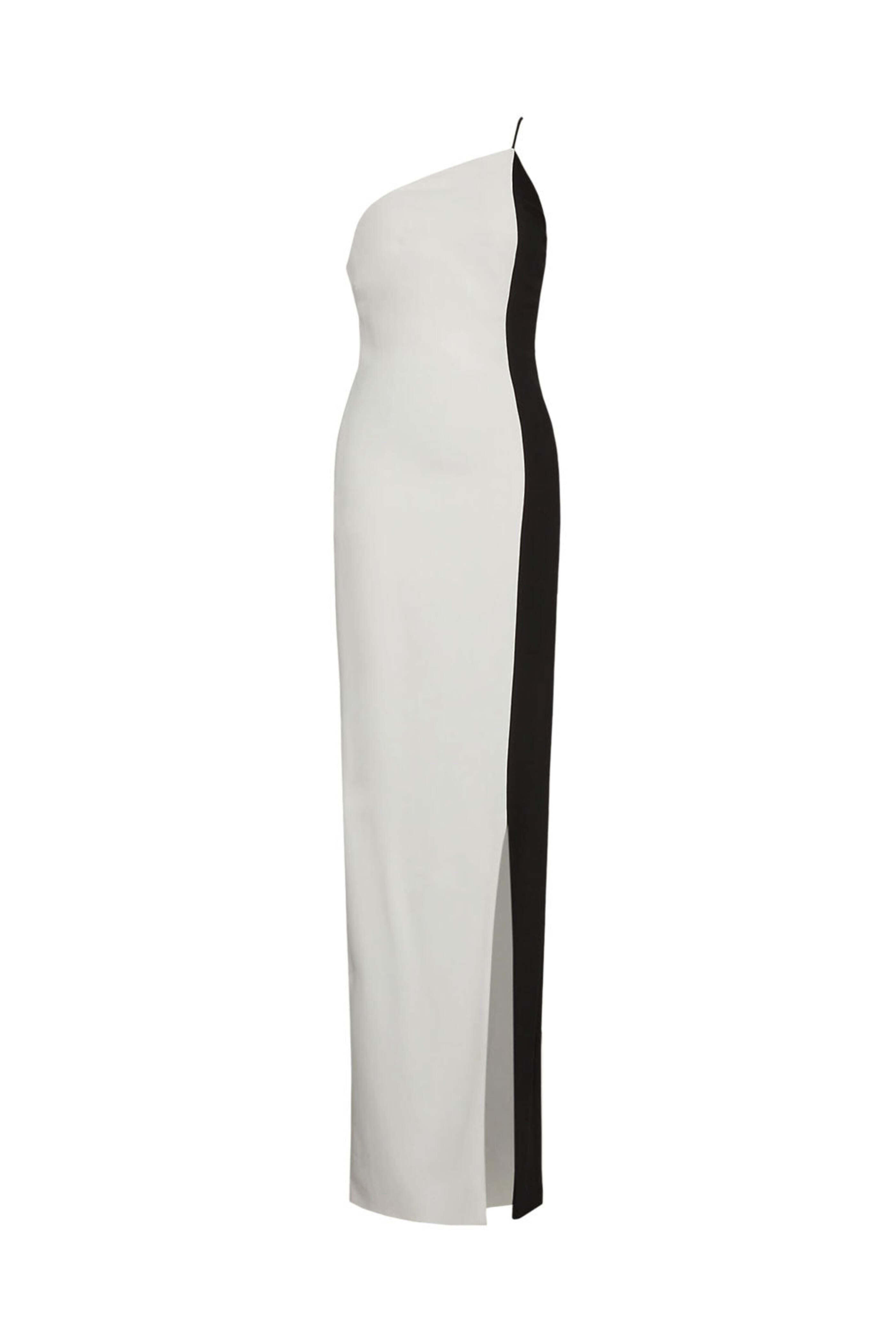 Ralph Lauren - Black and Off White Bicolor Fabricio Gown