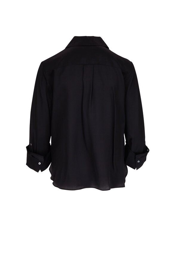 TWP - The Boyfriend Black Silk Shirt