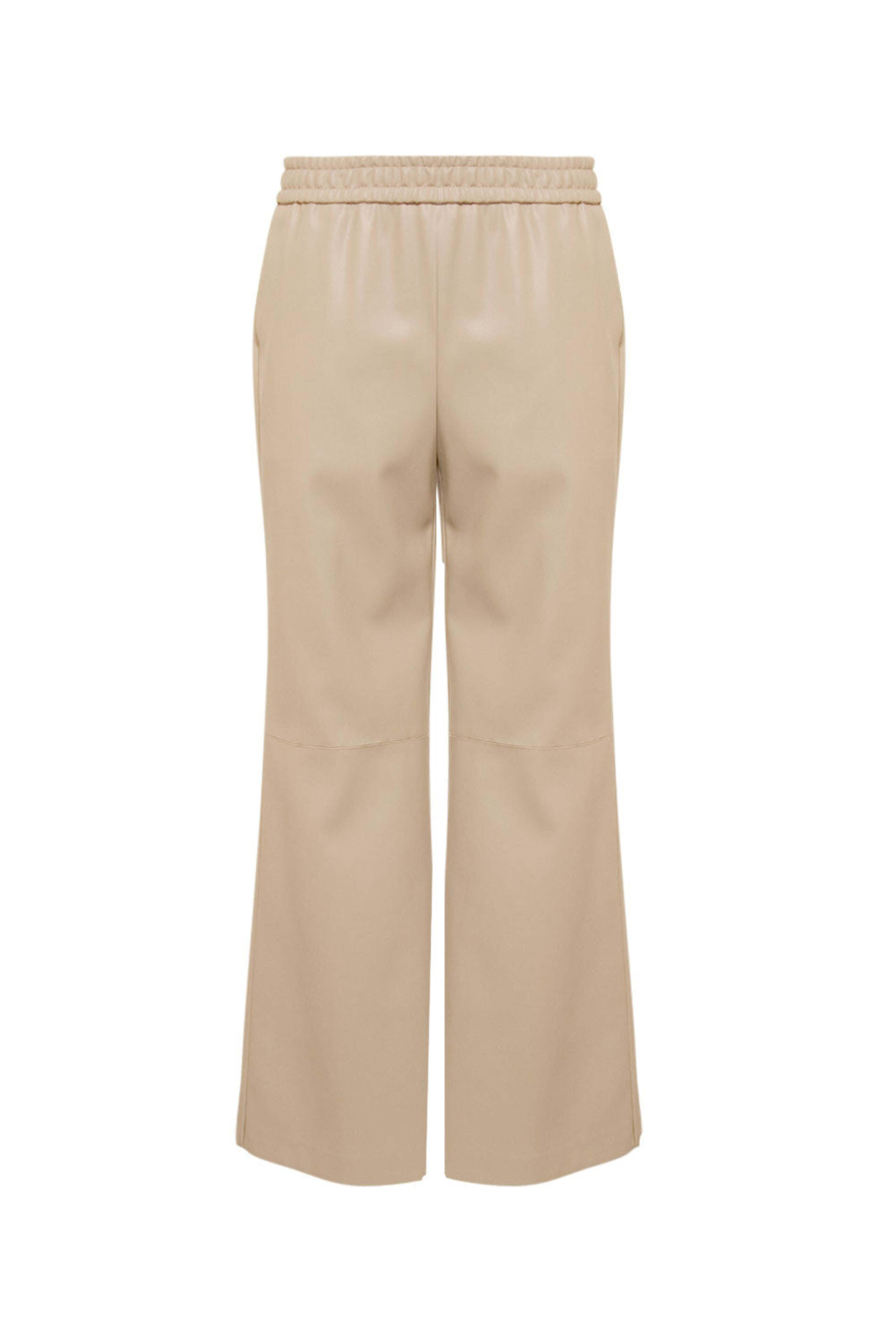Nude - Eco Leather Pant in Off White