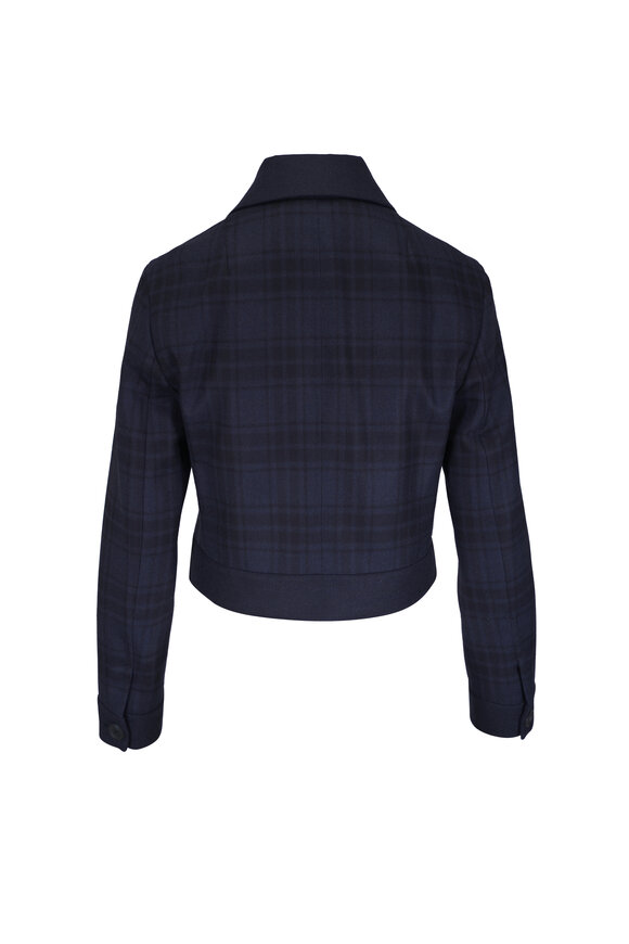 Akris Lewitt Black & Blue Plaid Jacket - view 4