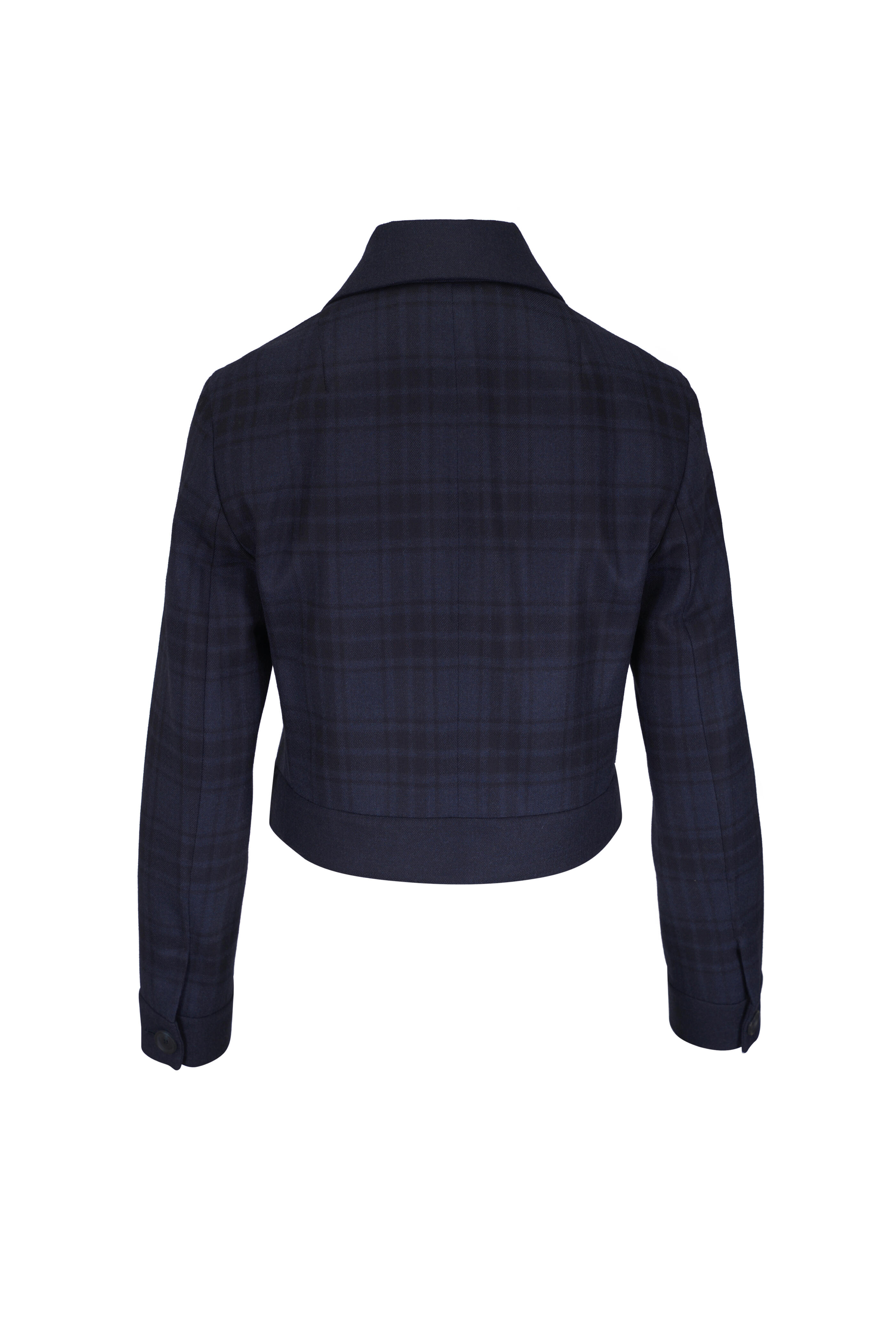 Akris - Lewitt Black & Blue Plaid Jacket