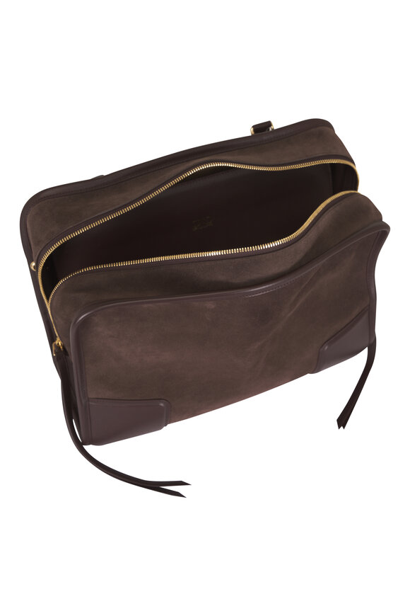 Loewe Large Amazona 180 Dark Chestnut Suede Bag - view 5