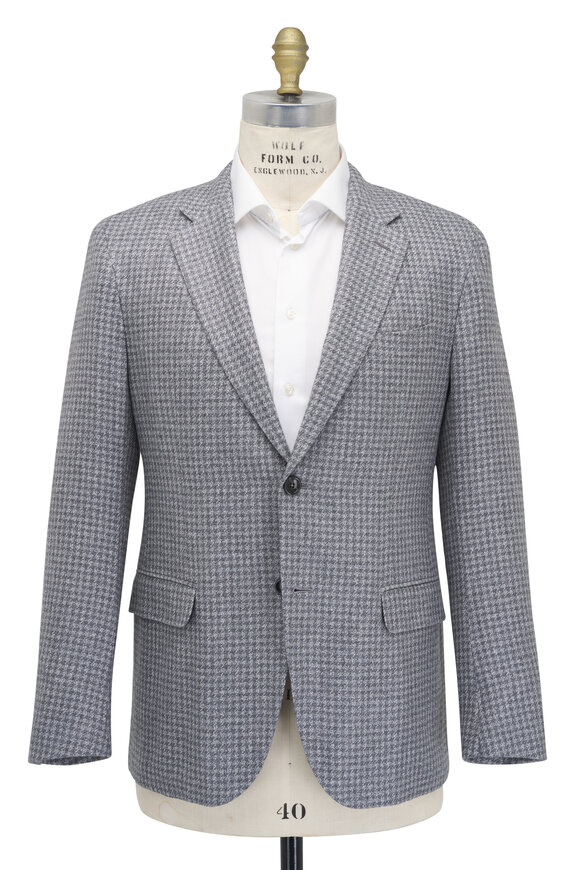 Zegna - Couture Gray Houndstooth Sportcoat 