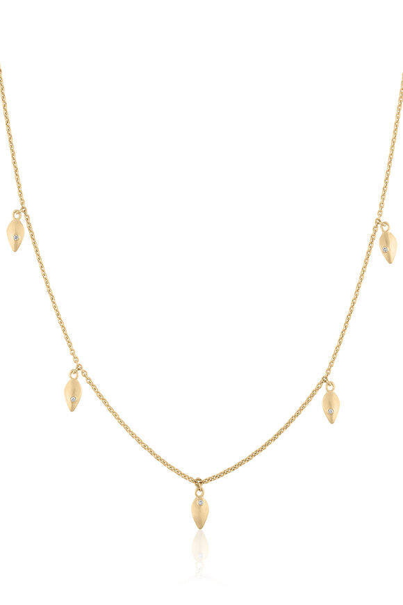 Loriann - Ivy Gold Leaf Dangle Necklace