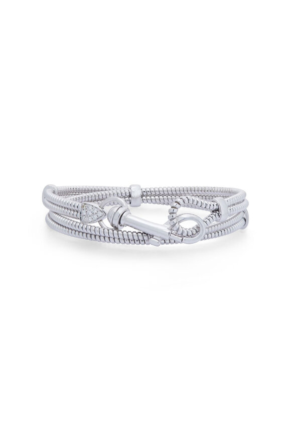 Sidney Garber Mini Diamond Tubogas Wrap Bracelet 