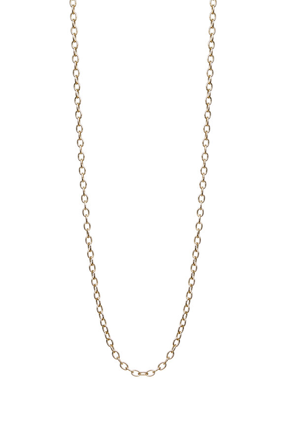 Temple St. Clair - Yellow Gold Extra Small Oval Chain Necklace
