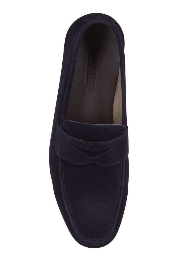 G Brown - Hudson Navy Blue Suede Loafer