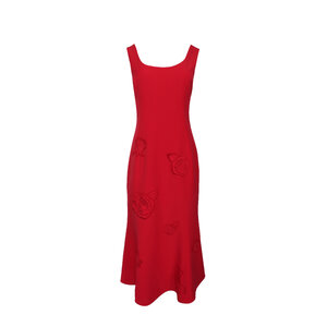 Leo Lin - Emily Scarlet Applique Midi Dress | Mitchell Stores