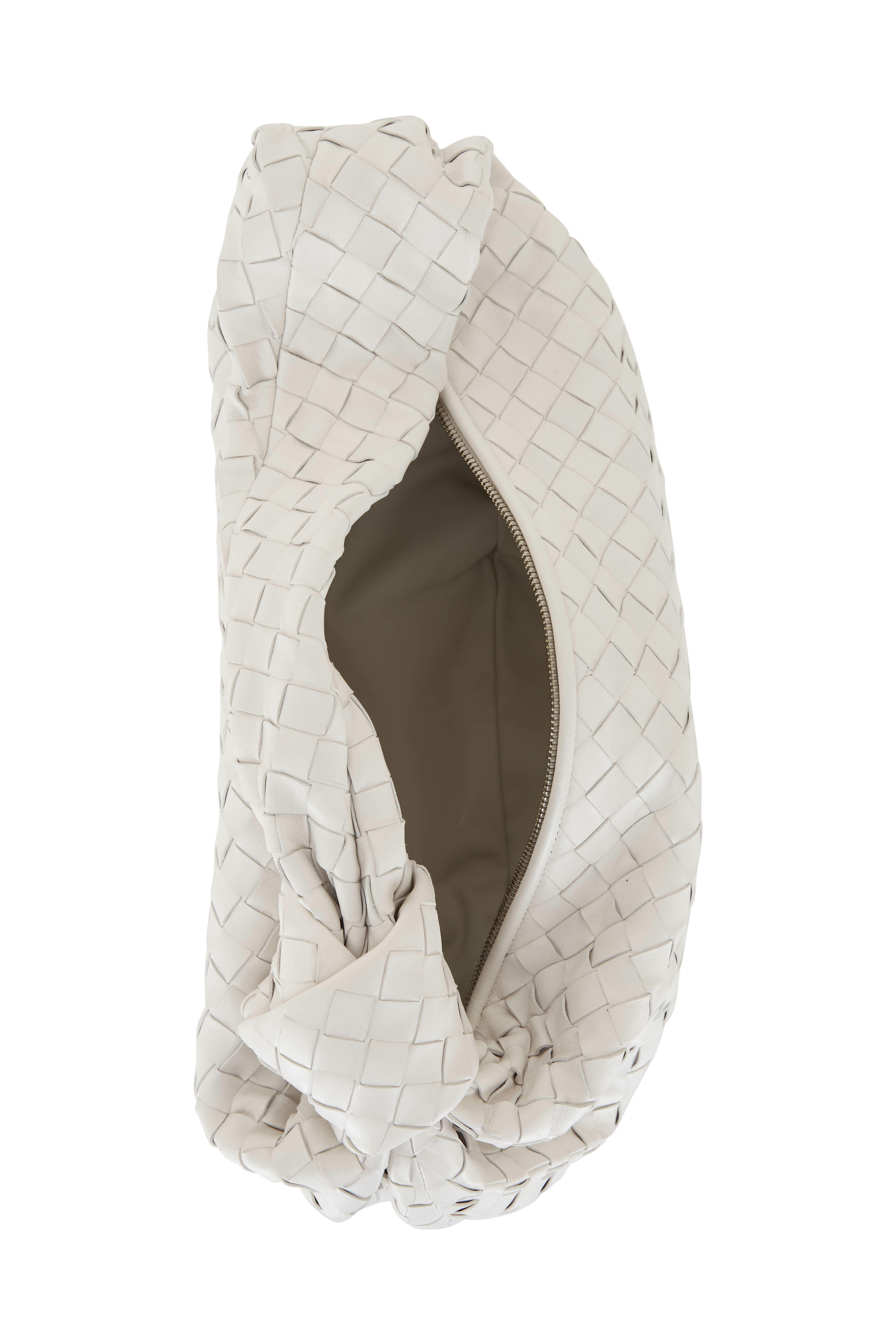 Bottega Veneta - Jodie White Intrecciato Leather Small Hobo Bag