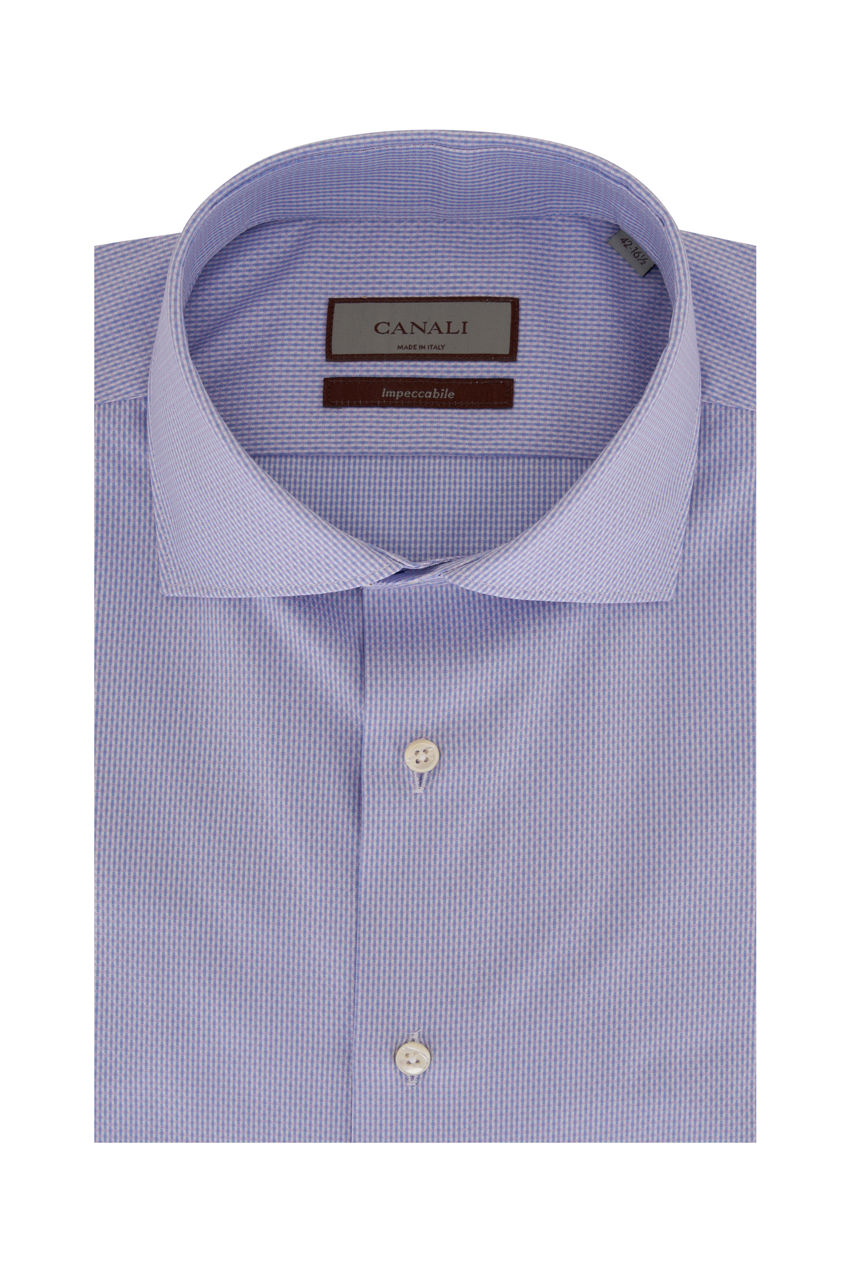 Canali - Impeccabile Violet Textured Cotton Dress Shirt