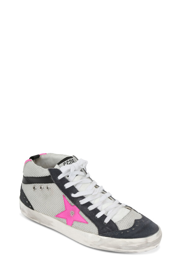 Golden Goose - Women's Mid Star Ice & Pink Star Sneaker