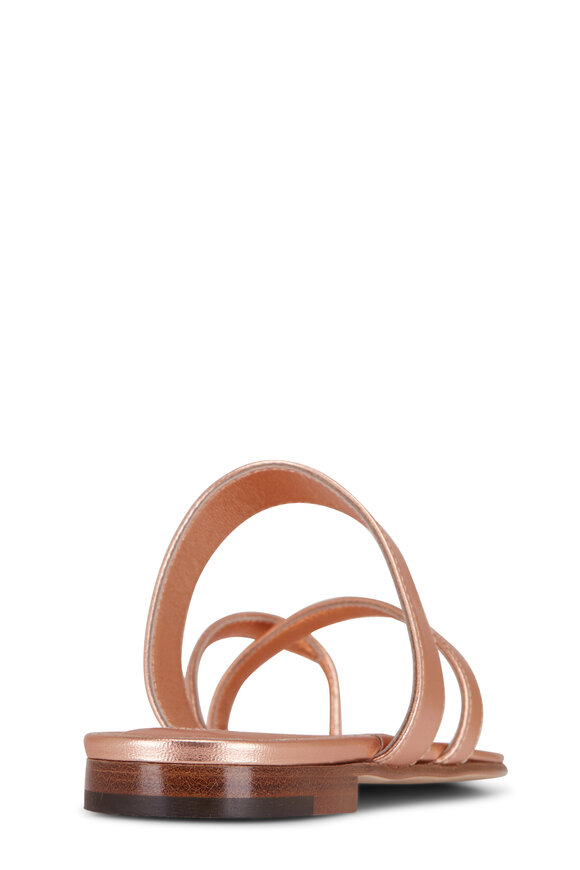 Manolo Blahnik - Susa Rose Gold Leather Sandal