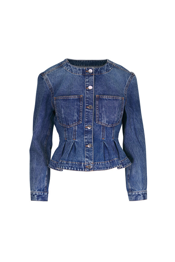 Veronica Beard Zahara Peplum Denim Jacket
